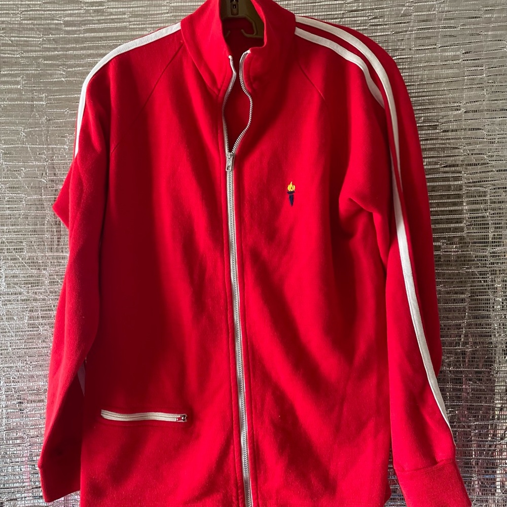 Size Med vintage knit Olympic track jacket
